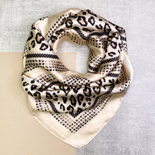Load image into Gallery viewer, Ivory Leopard Print Multi Use Scarf
